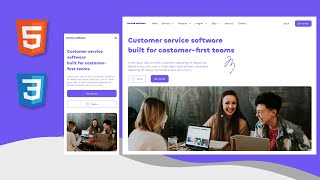 How To Create Responsive Hero Section Using HTML CSS Step By Step For Beginners