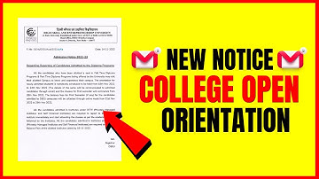 DSEU DELHI POLYTECHNIC 2022: NEW NOTICE | COLLEGE OPEN HO GYA | ORIETATION PROGRAM | CETDELHI2022