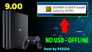 How to update PS4 9.00 NO USB GoldHEN v2.4b18.9 by Sistro host by ps3120