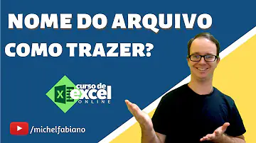 Como colocar o caminho do arquivo no Excel?