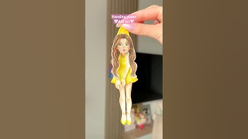 Mini me😍 handing paper doll tutorial💕