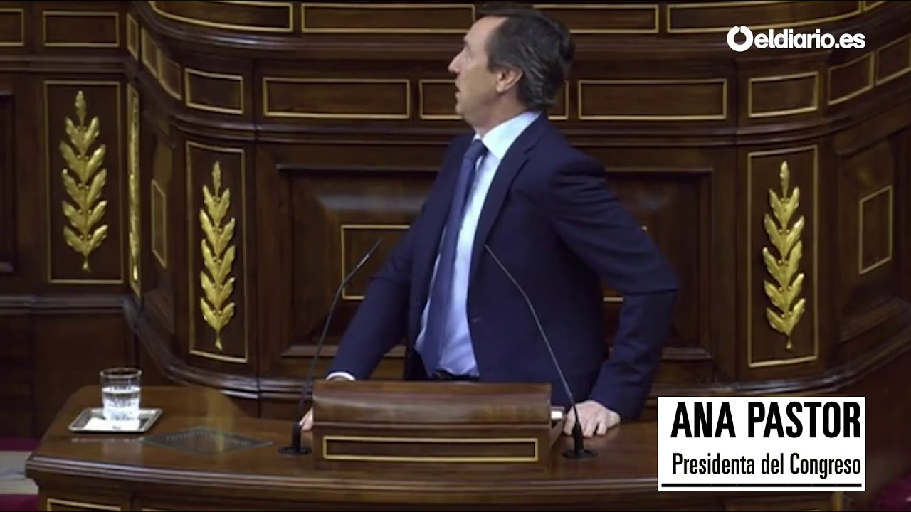 Bronca en el Congreso. Ana Pastor llama al orden a Rafael Hernando: 