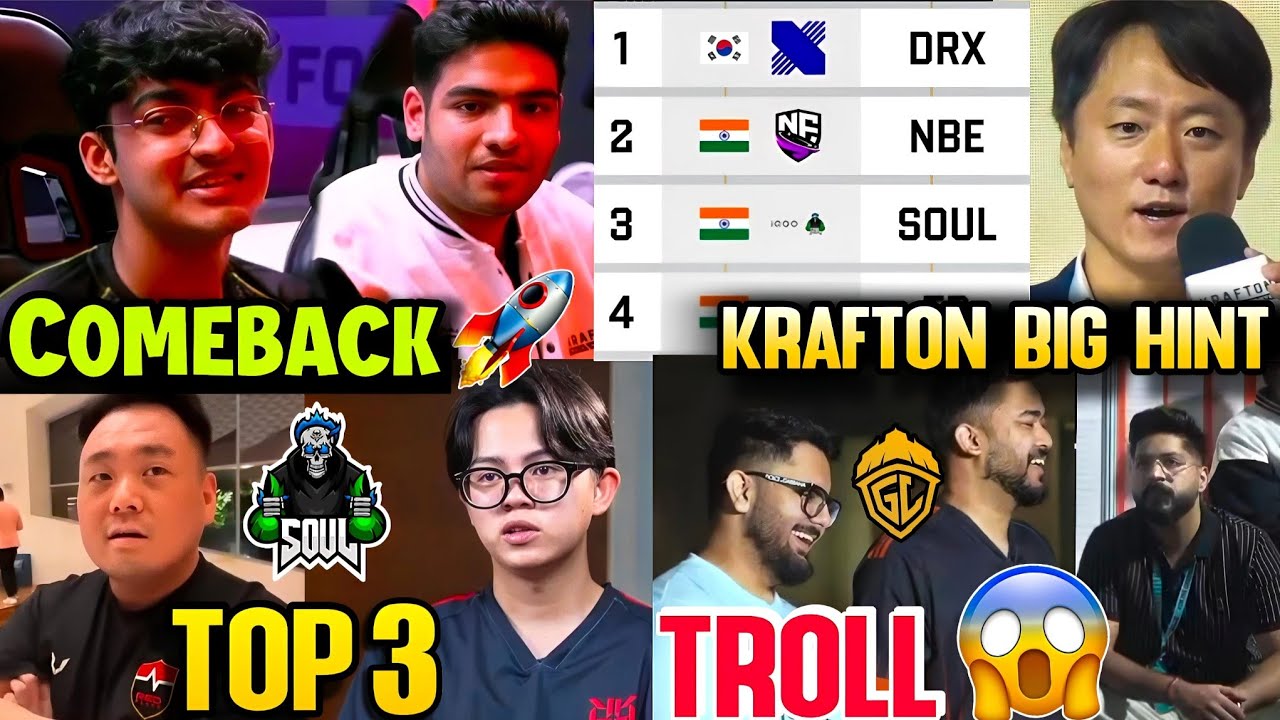 SOUL Ping Issue🚨 Legit NakuL CRAZY-WWCD🚀😱SouL Wiped DK👀 TROLL GODL🤣 Slug 1v4🥶 IND Domination Day1🇮🇳🥵