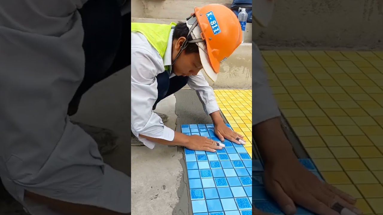 lát gạch mosaic hồ bơi chuẩn nhanh, ceramic swimming pool tiles