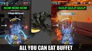 Gundam Evolution - When Zaku Melee enters a buffet