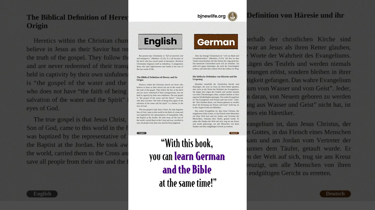 A bilingual book that clears Bible misunderstandings and leads to the truth | German & English