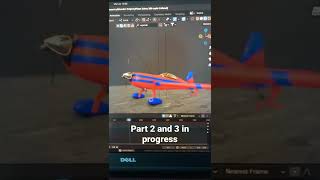 Low poly Blender plane animation #shorts