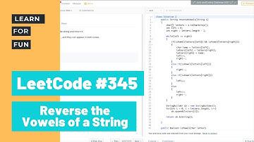 LeetCode #345: Reverse the Vowels of a String