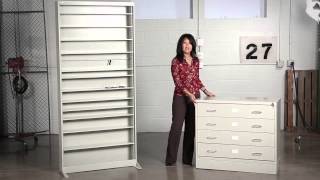 Adjustable Speaker Stand in Mahogany Safco Audio/Video Microform Cabinet