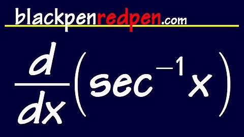 derivative of inverse secant