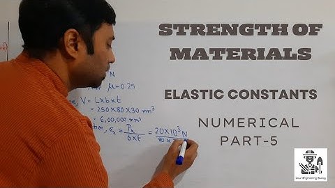 STRENGTH OF MATERIALS/MECHANICS OF SOLIDS/ELASTIC CONSTANTS/PART-5