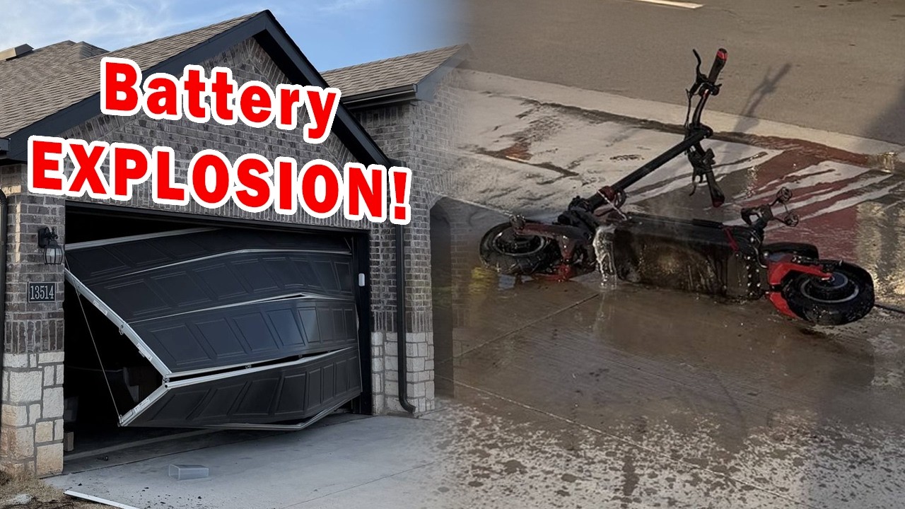 E-Scooter Battery Explosion Blows Out Garage Door
