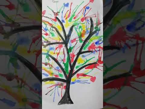 straw painting craft