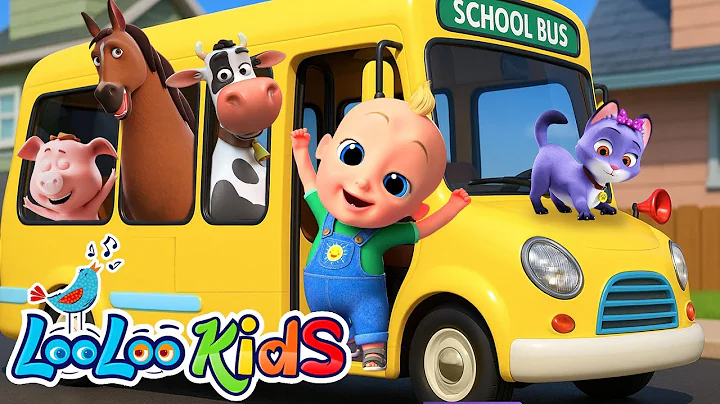 Wheels On The Bus (Animals Version) - Animal Songs - Kids Songs & Nursery Rhymes - LooLoo Kids