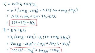 Example 3: Finding the maximum profit (Optimization)