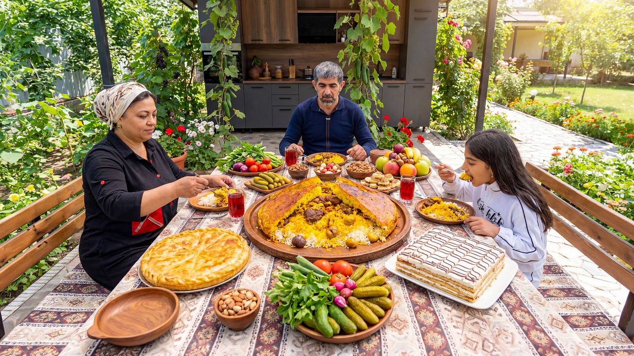 ייבוש משמשים ובישול פילאף