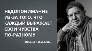 Недопонимание из за того, что каждый выражает свои чувства по разному Михаил Лабковский