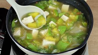 속이 뻥 뚫리는 시원함! 둥근호박 두부국, 왜 진작 이렇게 안 끓였을까요? 🍲
