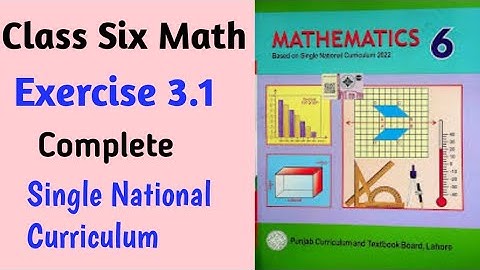 Class Six Math Exercise 3.1 Complete Domain 3||6th Class Math New Book-SNC
