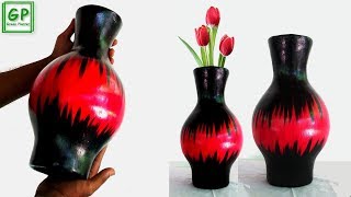 Newspaper Flower Vase | Flower Vase Making at Home//GREEN PLANTER