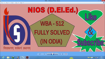 WBA - 512, Fully Solved (IN ODIA), (With PDF link given in the Description)