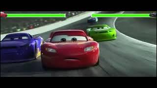 Cars 3 (2017) Lightning Mcqueen Crashes with healthbars (Edited By @GabrielD2002)