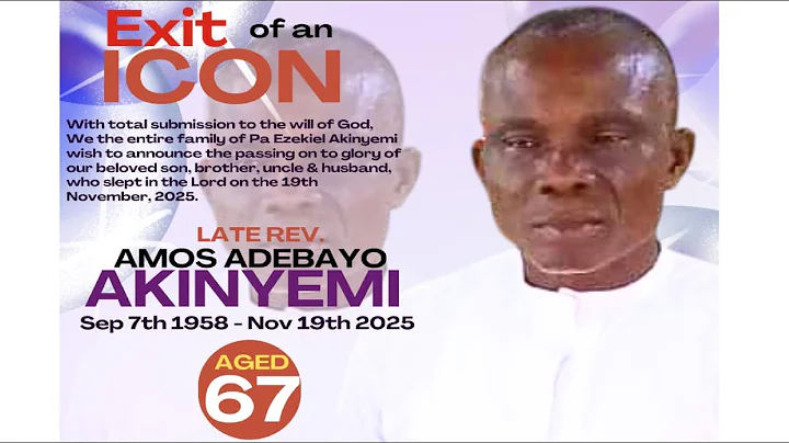 Burial Ceremony | Late Rev. Amos Akinyemi | Funeral and Commendation service | Tues.16th Dec. @ 10am