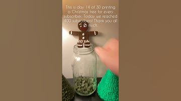Day 14 of 3D printing z Christmas tree for every subscriber #christmas #3dprinting