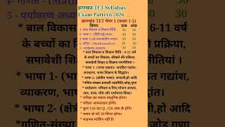झारखंड शिक्षक पात्रता परीक्षा 2026|JTET 2026|JTET Syllabus2026|JTET Exam Pattern 2026#Jharkhand TET#