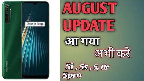 Realme 5/5s/5i August Update Rollout C.55 | Add smooth scrolling feature | super standby feature