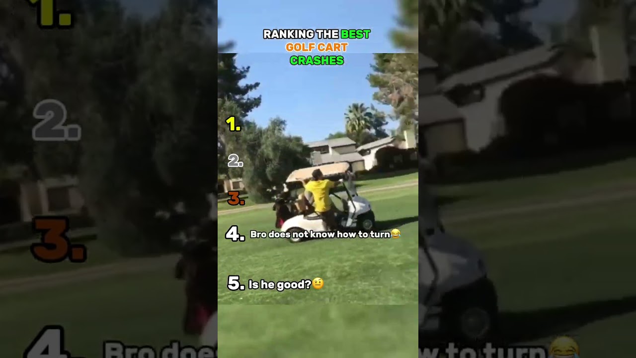 Funniest golf cart crashes😂 ‼️No one was harmed in the clips. 