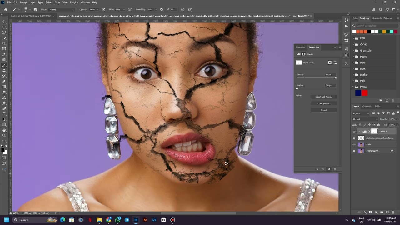 Chapter 116 - How to create a realistic cracked skin in Adobe Photoshop
