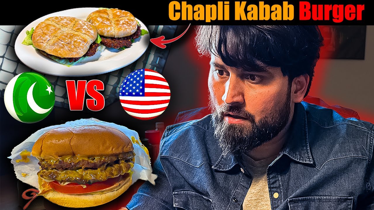 🇵🇰 Pakistani Chapli Kabab Burger VS 🇺🇸 American Beef Burger. Which one is more tasty?
