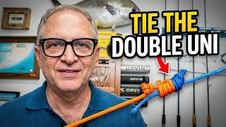 HOW TO TIE THE DOUBLE UNI Fishing Knot (braid to leader) Close-Up Guide