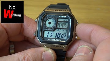 How to Turn ON / OFF Hourly Chime on Casio Royale Watch AE1200WH - Beginners guide