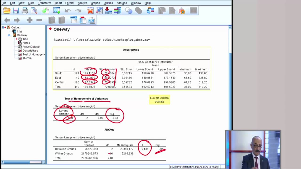 SPSS İle Tek Yönlü ANOVA Uygulaması
