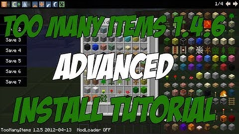 How To install Too Many Items For Minecraft 1.4.6