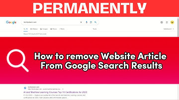 How to remove article/url from google search permanently - sitemap.xml