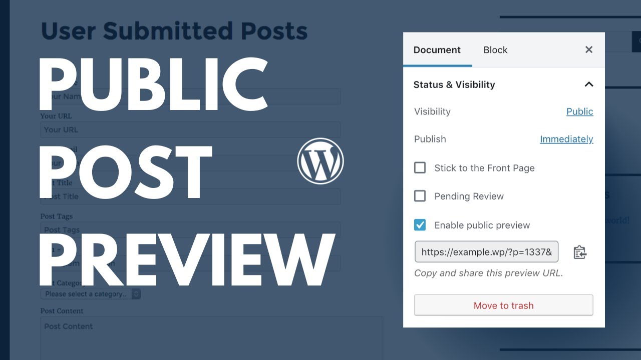 How To Share Draft Post Link To Others In Wordpress | Public Post ...