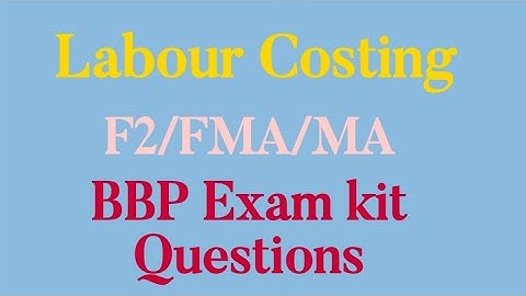 Labour Costing "F2/FMA/MA BBP Kit Questions"