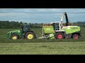 CLAAS JAGUAR 850,ARION 640,JOHN DEERE 8310R с телегами ХОЗЯИН на заготовке сенажа.