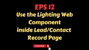 Use the Lighting Web Component inside Lead:Contact Record Page