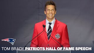 Tom Brady’s Patriots Hall of Fame Induction Ceremony Speech