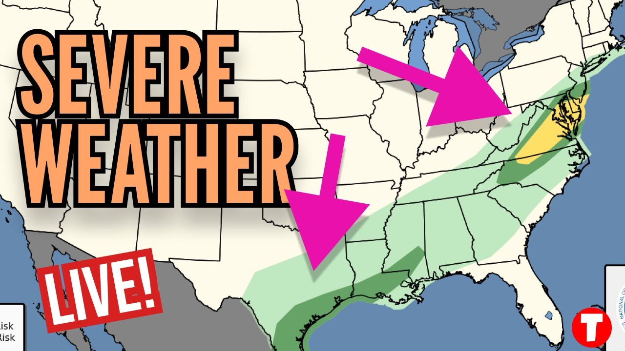 🌪️ Severe Weather Live - severe winds and hail possible today - YouTube