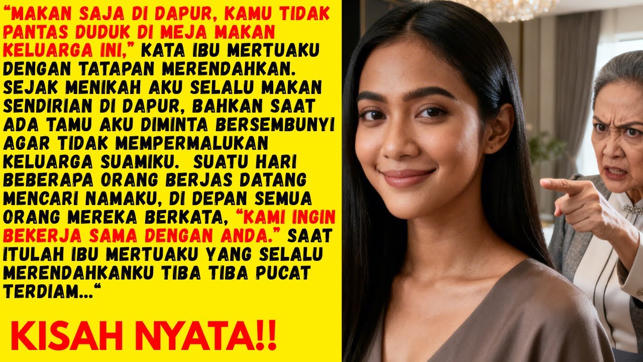 IBU MERTUA MELARANGKU MAKAN BERSAMA DAN DISURUH PERGI SAAT ADA TAMU, NAMUN KETIKA ORANG BERJAS DATAN