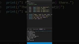 Details Make a Mad Libs game with me using python  #coding #gamedev #tutorial #buildwithme #cool #madlib News