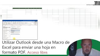 Utilizar Outlook desde una Macro de Excel para enviar por Email una hoja convertida a formato PDF.