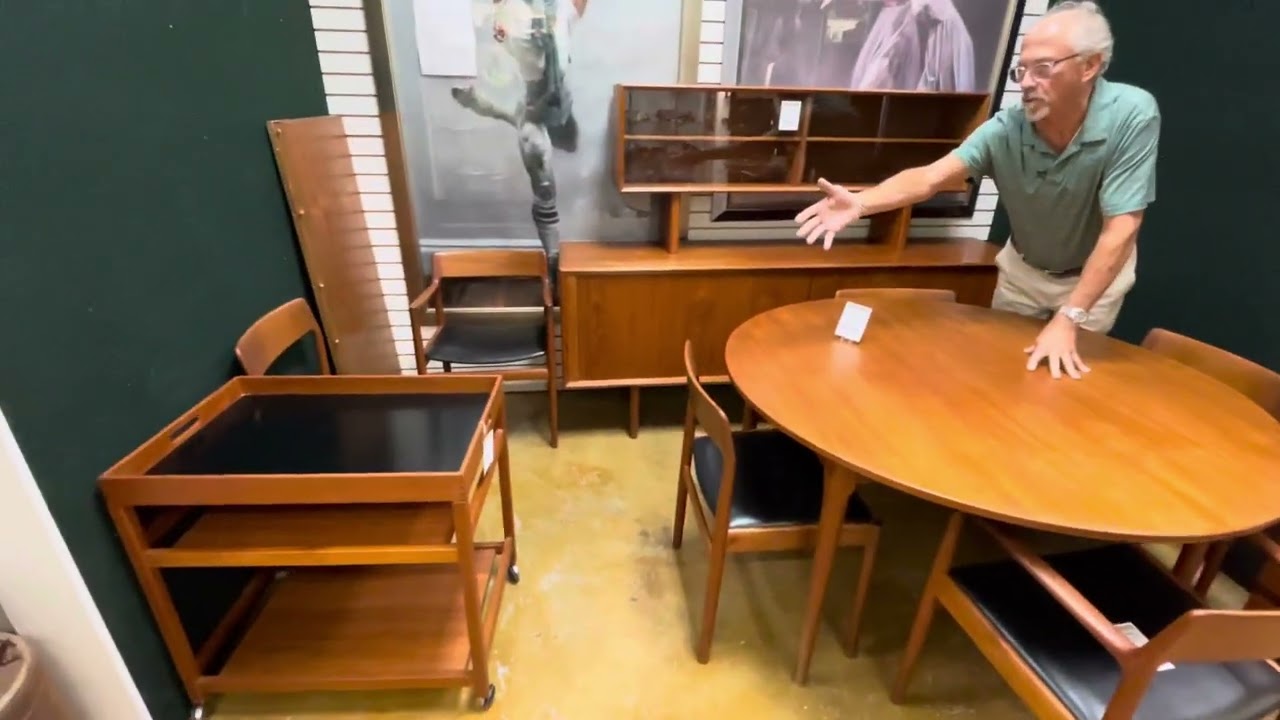 Designer Mid Century Modern Danish Teak and Walnut Furniture Collection @GannonsAntiquesandArt ￼