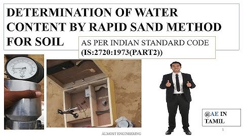 RAPID MOISTURE METER TEST TO FIND WATER CONTENT OF SOIL