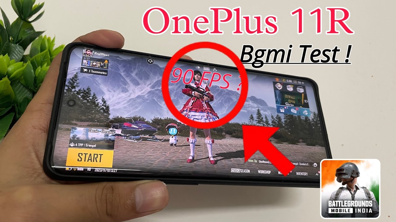 OnePlus 11R bgmi 90 fps? OnePlus 11r bgmi test | gaming test OnePlus ...